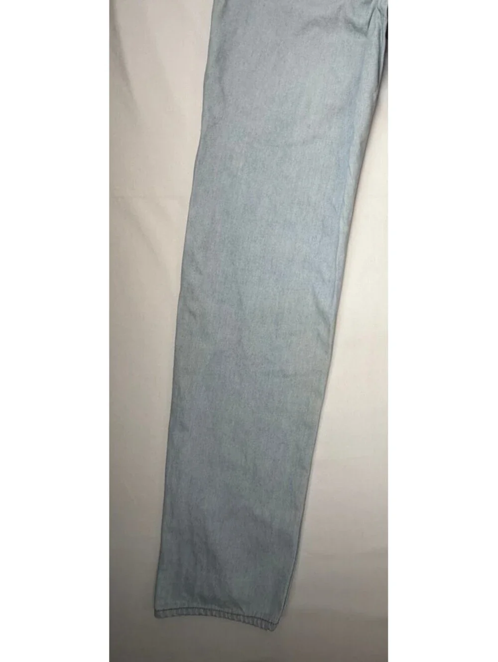 New Army Basic Men's Jeans Tapered Leg Mid-Rise Light Wash Zip Size 28 Blue
